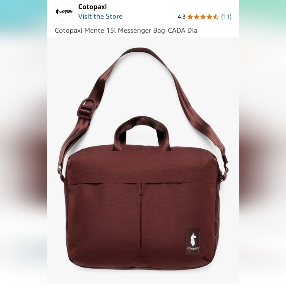 NWT - Cotopaxi Mente 15l Messenger Bag-CADA Dia